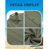 COOFANDY Mens Cuban Guayabera Shirt Short Sleeve Button Down Shirts Summer Beach Vacation Shirts(Army Green)