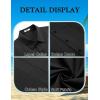 COOFANDY Mens Cuban Guayabera Shirt Short Sleeve Button Down Shirts Summer Beach Vacation Shirts(Black)