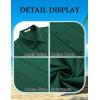 COOFANDY Mens Cuban Guayabera Shirt Short Sleeve Button Down Shirts Summer Beach Vacation Shirts(Green)