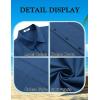 COOFANDY Mens Cuban Guayabera Shirt Short Sleeve Button Down Shirts Summer Beach Vacation Shirts(Royal Blue)