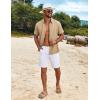 COOFANDY Mens Cuban Guayabera Shirt Short Sleeve Button Down Shirts Summer Beach Vacation Shirts(Tan)