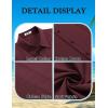 COOFANDY Mens Cuban Guayabera Shirt Short Sleeve Button Down Shirts Summer Beach Vacation Shirts(Wine Red)