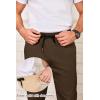 COOFANDY Men’s Drawstring Casual Pants Cotton Twill Elastic Waist Chino Pants(Brown)