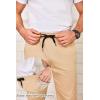 COOFANDY Men’s Drawstring Casual Pants Cotton Twill Elastic Waist Chino Pants(Khaki)