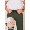 COOFANDY Men’s Drawstring Casual Pants Cotton Twill Elastic Waist Chino Pants(Olive Green)