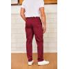 COOFANDY Men’s Drawstring Casual Pants Cotton Twill Elastic Waist Chino Pants(Red)