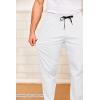 COOFANDY Men’s Drawstring Casual Pants Cotton Twill Elastic Waist Chino Pants(White)