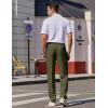 COOFANDY Mens Dress Pants Expandable Waist Wrinkle Free Suit Pants Flat Front Casual Dress Slacks(Army Green)
