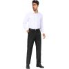 COOFANDY Mens Dress Pants Expandable Waist Wrinkle Free Suit Pants Flat Front Casual Dress Slacks(Black)