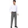 COOFANDY Mens Dress Pants Expandable Waist Wrinkle Free Suit Pants Flat Front Casual Dress Slacks(Dark Grey)