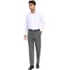 COOFANDY Mens Dress Pants Expandable Waist Wrinkle Free Suit Pants Flat Front Casual Dress Slacks(Dark Grey)