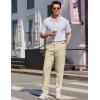 COOFANDY Mens Dress Pants Expandable Waist Wrinkle Free Suit Pants Flat Front Casual Dress Slacks(Khaki)