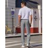 COOFANDY Mens Dress Pants Expandable Waist Wrinkle Free Suit Pants Flat Front Casual Dress Slacks(Light Grey)
