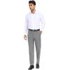 COOFANDY Mens Dress Pants Expandable Waist Wrinkle Free Suit Pants Flat Front Casual Dress Slacks(Light Grey)