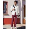 COOFANDY Mens Dress Pants Expandable Waist Wrinkle Free Suit Pants Flat Front Casual Dress Slacks(Maroon Red)