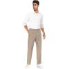 COOFANDY Mens Dress Pants Expandable Waist Wrinkle Free Suit Pants Flat Front Casual Dress Slacks(Tan)