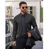 COOFANDY Men’s Dress Shirt Solid Long Sleeve Wrinkle Free Formal Shirt Business Button Down Shirts with Pocket(Black)