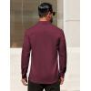 COOFANDY Men’s Dress Shirt Solid Long Sleeve Wrinkle Free Formal Shirt Business Button Down Shirts with Pocket(Dark Red)