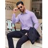 COOFANDY Men’s Dress Shirt Solid Long Sleeve Wrinkle Free Formal Shirt Business Button Down Shirts with Pocket(Light Purple)