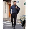 COOFANDY Men’s Dress Shirt Solid Long Sleeve Wrinkle Free Formal Shirt Business Button Down Shirts with Pocket(Navy Blue)