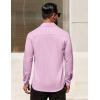 COOFANDY Men’s Dress Shirt Solid Long Sleeve Wrinkle Free Formal Shirt Business Button Down Shirts with Pocket(Pink)