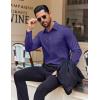 COOFANDY Men’s Dress Shirt Solid Long Sleeve Wrinkle Free Formal Shirt Business Button Down Shirts with Pocket(Purple)
