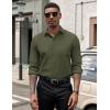 COOFANDY Men’s Dress Shirts Long Sleeve Button Down Formal Shirt Regular Fit Solid Business Casual Shirts(Army Green)