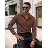 COOFANDY Men’s Dress Shirts Long Sleeve Button Down Formal Shirt Regular Fit Solid Business Casual Shirts(Brown)