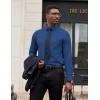 COOFANDY Men’s Dress Shirts Long Sleeve Button Down Formal Shirt Regular Fit Solid Business Casual Shirts(Dark Blue)
