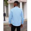 COOFANDY Men’s Dress Shirts Long Sleeve Button Down Formal Shirt Regular Fit Solid Business Casual Shirts(Light Blue)