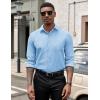 COOFANDY Men’s Dress Shirts Long Sleeve Button Down Formal Shirt Regular Fit Solid Business Casual Shirts(Light Blue)