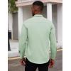 COOFANDY Men’s Dress Shirts Long Sleeve Button Down Formal Shirt Regular Fit Solid Business Casual Shirts(Light Green)
