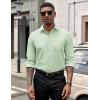 COOFANDY Men’s Dress Shirts Long Sleeve Button Down Formal Shirt Regular Fit Solid Business Casual Shirts(Light Green)