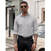 COOFANDY Men’s Dress Shirts Long Sleeve Button Down Formal Shirt Regular Fit Solid Business Casual Shirts(Light Grey)