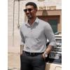 COOFANDY Men’s Dress Shirts Long Sleeve Button Down Formal Shirt Regular Fit Solid Business Casual Shirts(Light Grey)