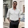 COOFANDY Men’s Dress Shirts Long Sleeve Button Down Formal Shirt Regular Fit Solid Business Casual Shirts(White)