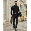 COOFANDY Mens Dress Shirts Long Sleeve Button Down Shirts Regular Fit Business Casual Shirts(Black)
