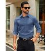 COOFANDY Mens Dress Shirts Long Sleeve Button Down Shirts Regular Fit Business Casual Shirts(Blue)