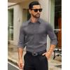 COOFANDY Mens Dress Shirts Long Sleeve Button Down Shirts Regular Fit Business Casual Shirts(Dark Gray)