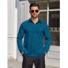 COOFANDY Mens Dress Shirts Long Sleeve Button Down Shirts Regular Fit Business Casual Shirts(Lake Blue)