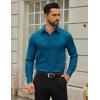 COOFANDY Mens Dress Shirts Long Sleeve Button Down Shirts Regular Fit Business Casual Shirts(Lake Blue)