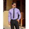COOFANDY Mens Dress Shirts Long Sleeve Button Down Shirts Regular Fit Business Casual Shirts(Lavender)