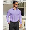 COOFANDY Mens Dress Shirts Long Sleeve Button Down Shirts Regular Fit Business Casual Shirts(Lavender)