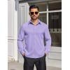 COOFANDY Mens Dress Shirts Long Sleeve Button Down Shirts Regular Fit Business Casual Shirts(Lavender)