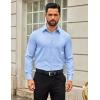 COOFANDY Mens Dress Shirts Long Sleeve Button Down Shirts Regular Fit Business Casual Shirts(Light Blue)