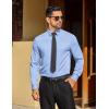 COOFANDY Mens Dress Shirts Long Sleeve Button Down Shirts Regular Fit Business Casual Shirts(Light Blue)