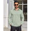 COOFANDY Mens Dress Shirts Long Sleeve Button Down Shirts Regular Fit Business Casual Shirts(Light Green)