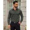 COOFANDY Mens Dress Shirts Long Sleeve Button Down Shirts Regular Fit Business Casual Shirts(Olive Green)