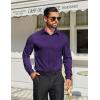 COOFANDY Mens Dress Shirts Long Sleeve Button Down Shirts Regular Fit Business Casual Shirts(Purple)