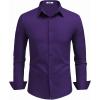 COOFANDY Mens Dress Shirts Long Sleeve Button Down Shirts Regular Fit Business Casual Shirts(Purple)